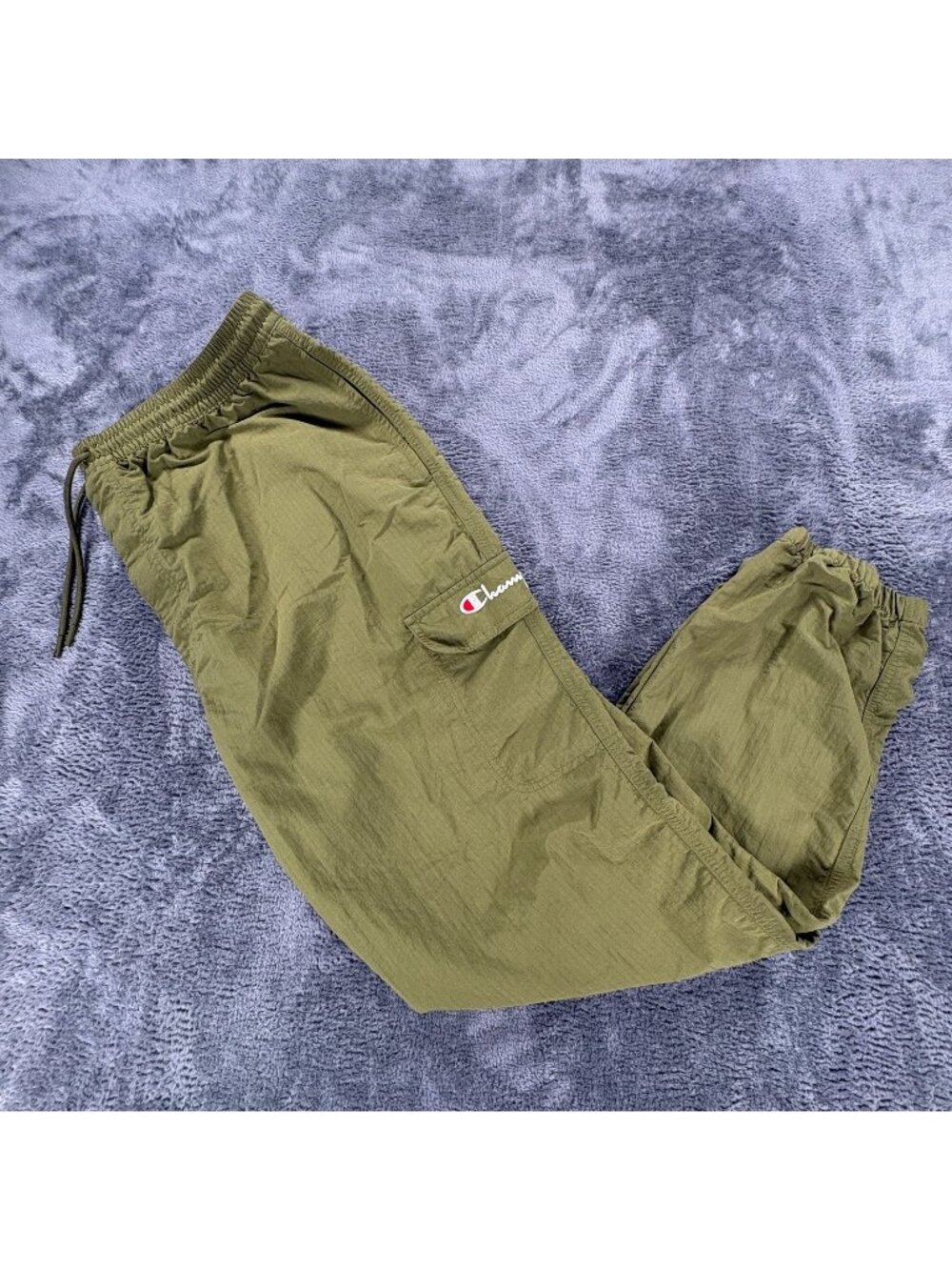 Champion Cargo Jogger Pants Mens XL Olive Green Ripstop Nylon Utility Tech